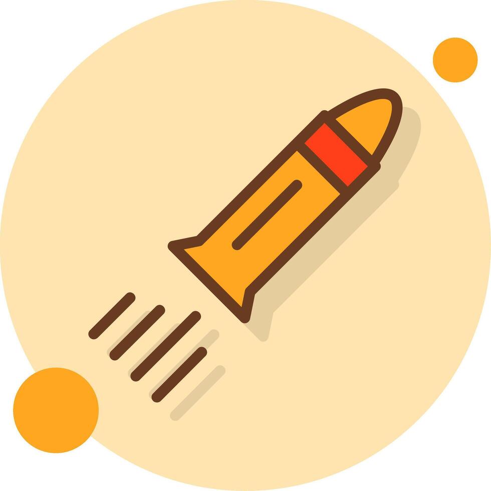 Bullet Filled Shadow Circle Icon vector