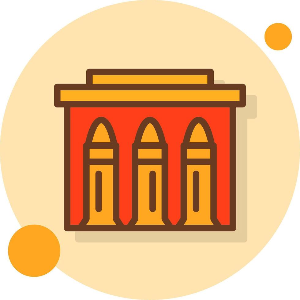 Ammunition Filled Shadow Circle Icon vector