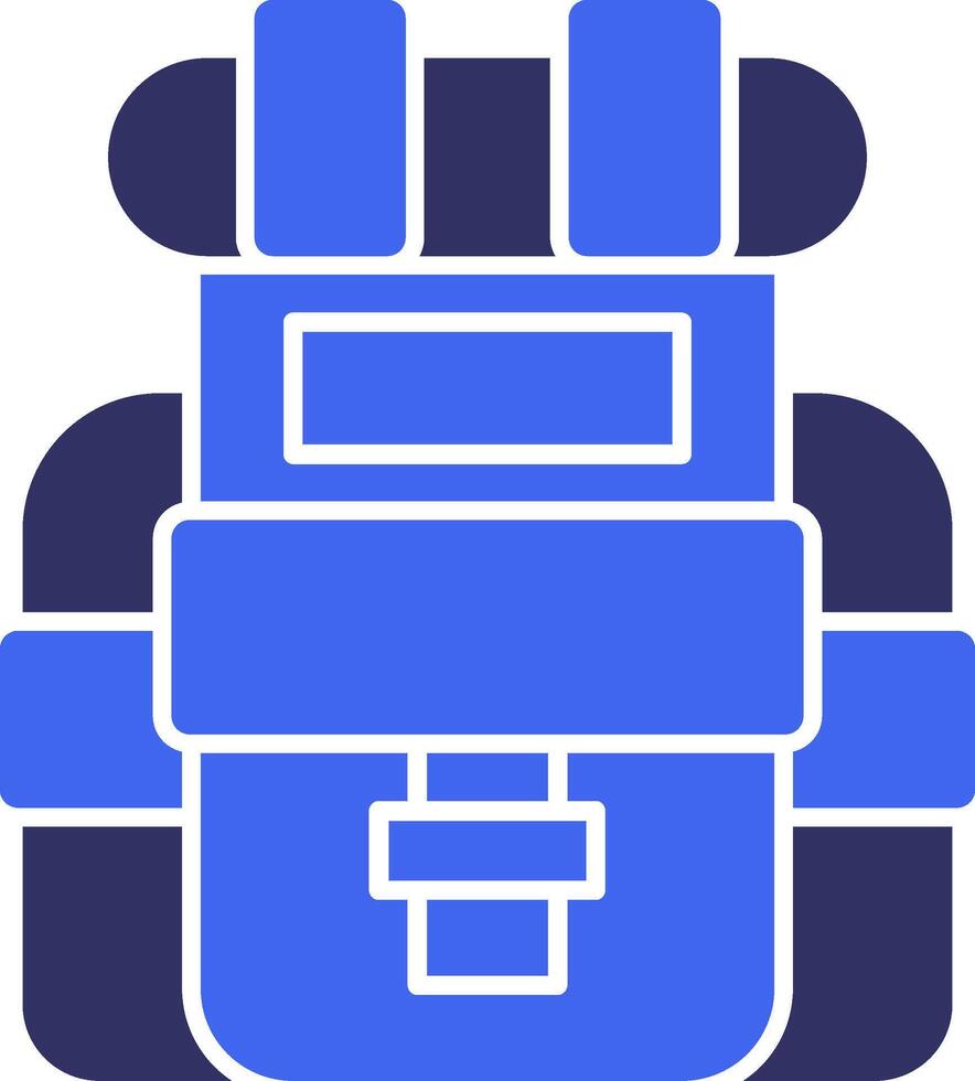 Backpack Solid Two Color Icon 39474448 Vector Art at Vecteezy