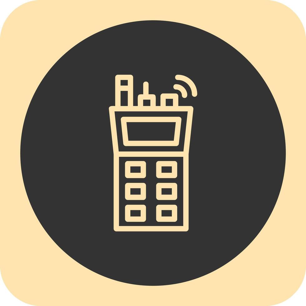 Field radio Linear Round Icon vector