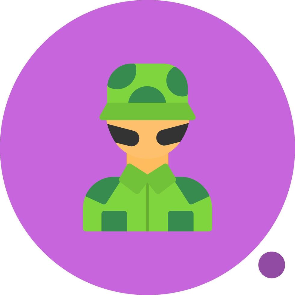 Camouflage face paint Flat Shadow Icon vector