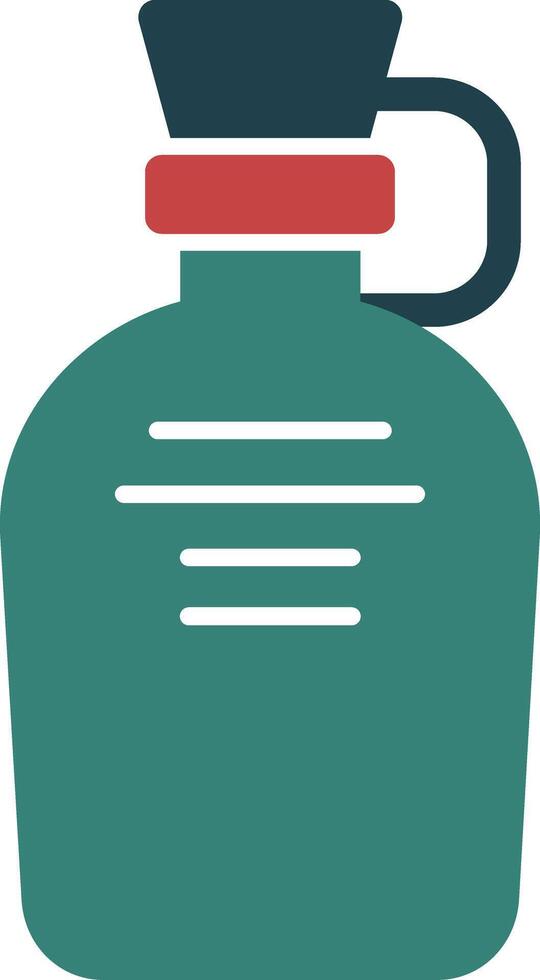 Canteen Glyph Two Color Icon vector