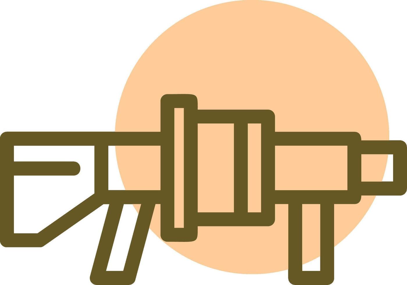 Grenade launcher Linear Circle Icon vector