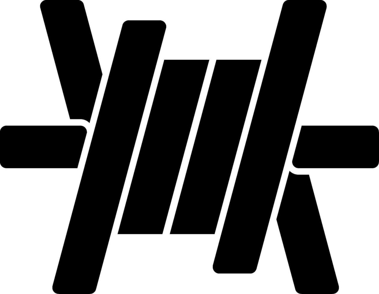Barbed wire Glyph Icon vector