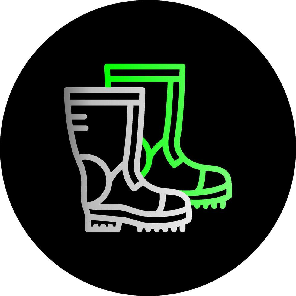 Combat boots Dual Gradient Circle Icon vector