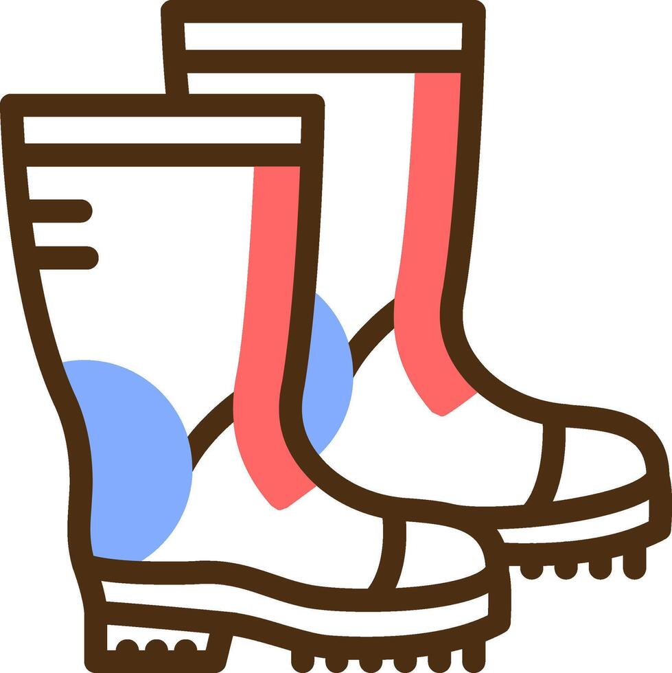 Combat boots Color Filled Icon vector