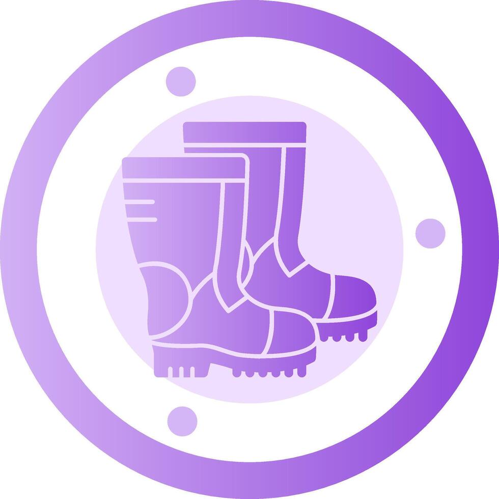 Combat boots Glyph Gradient Icon vector