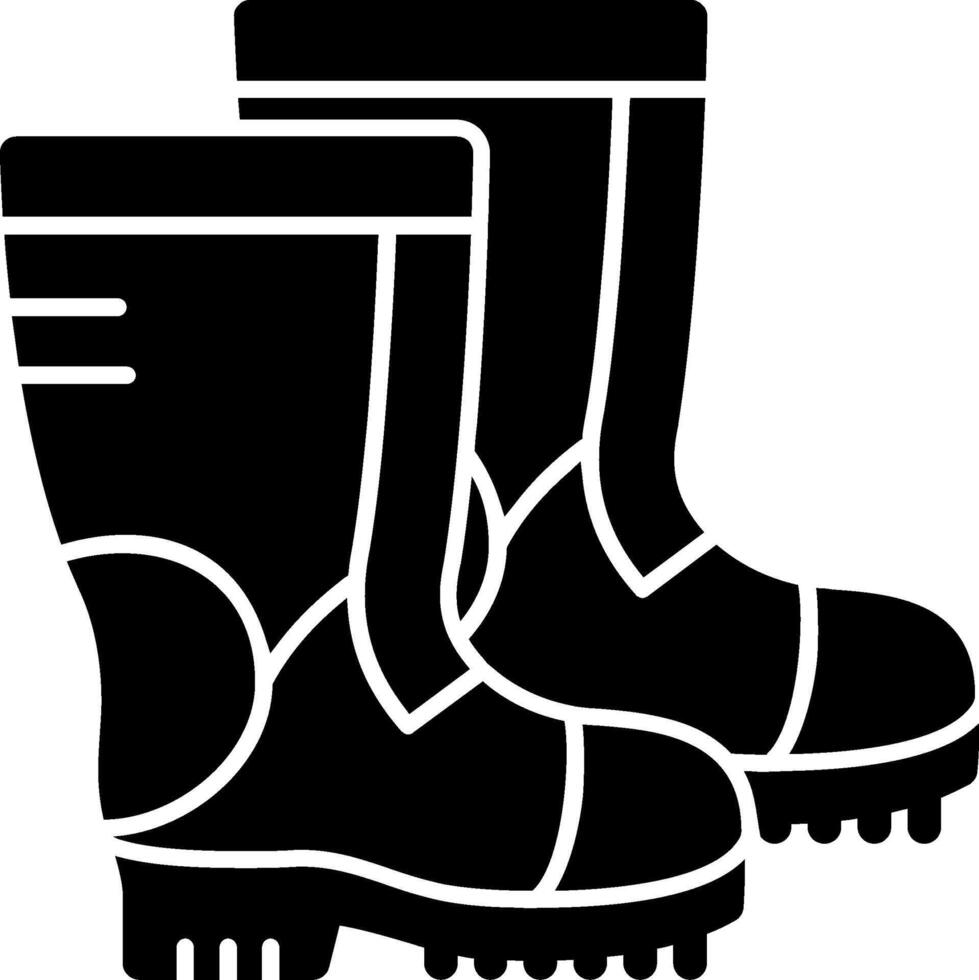 Combat boots Glyph Icon vector