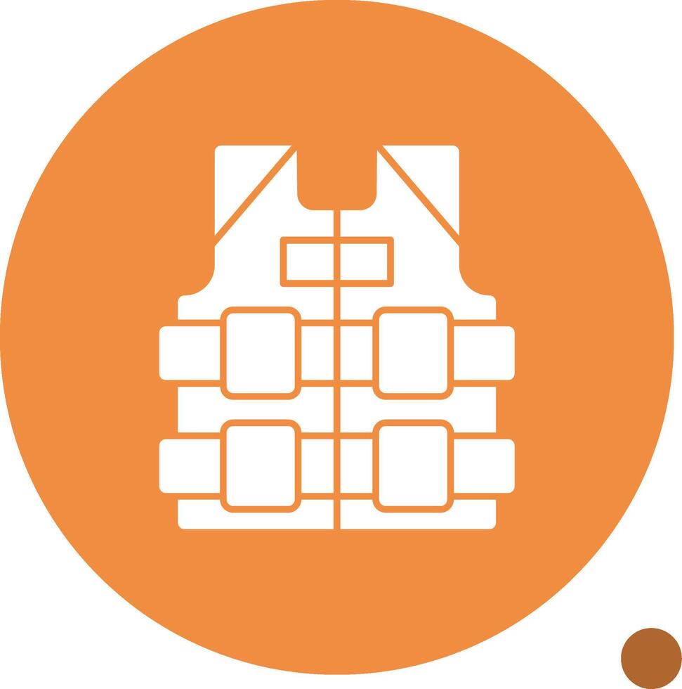 Bulletproof vest Glyph Shadow Icon vector