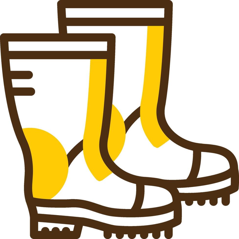 Combat boots Yellow Lieanr Circle Icon vector