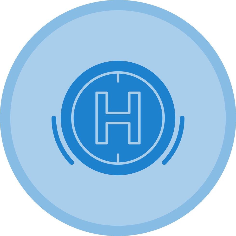 Helipad Multicolor Circle Icon vector