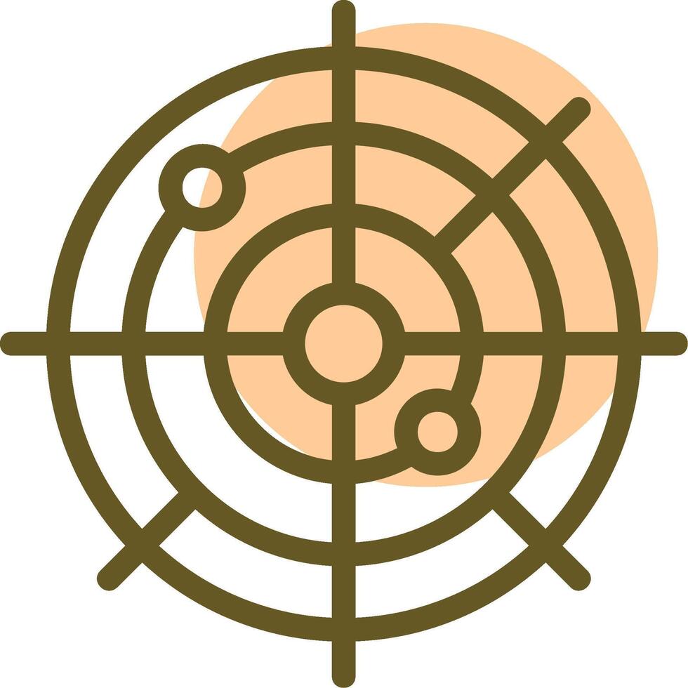 Radar Linear Circle Icon vector