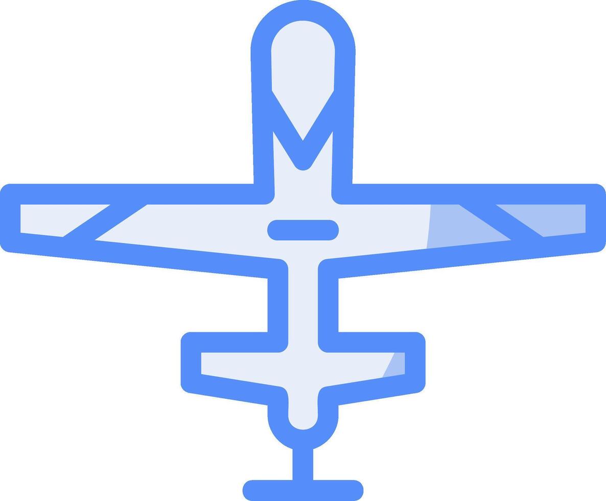 Military drone Line Filled Blue Icon vector