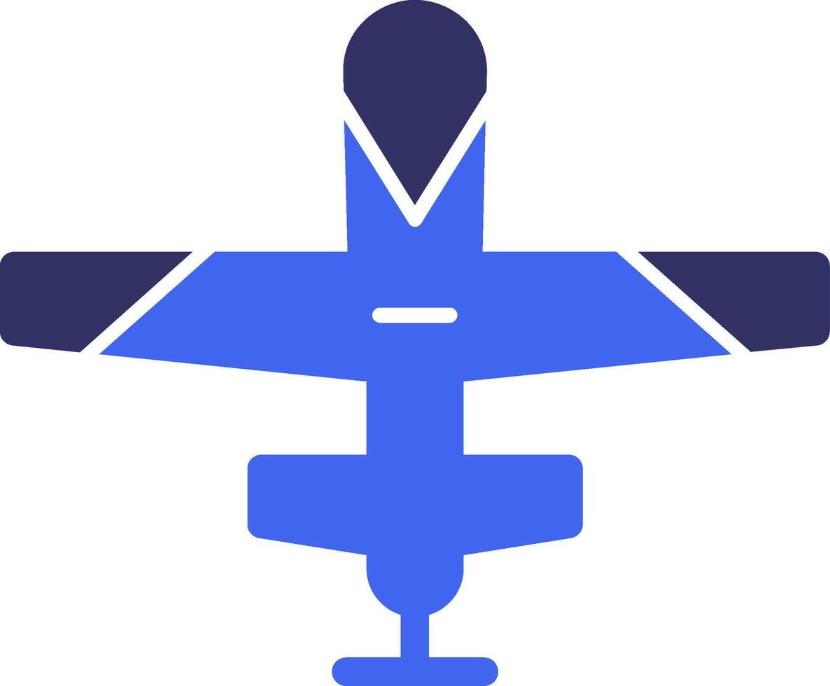 Military drone Solid Two Color Icon vector