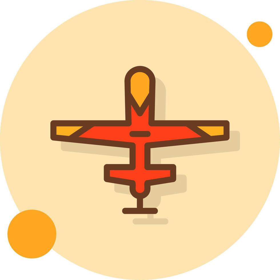 Military drone Filled Shadow Circle Icon vector