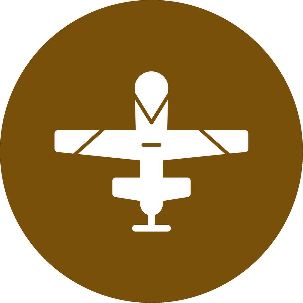 Military drone Glyph Circle Icon vector