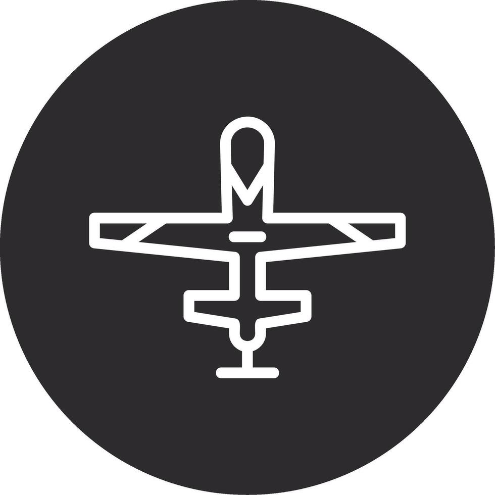Military drone Inverted Icon vector