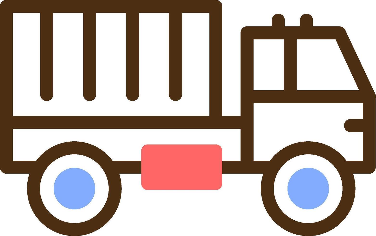 Military truck Color Filled Icon vector