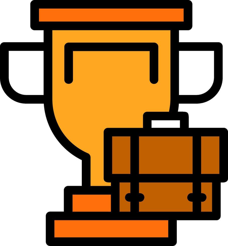 Trophy Line Filled Icon vector