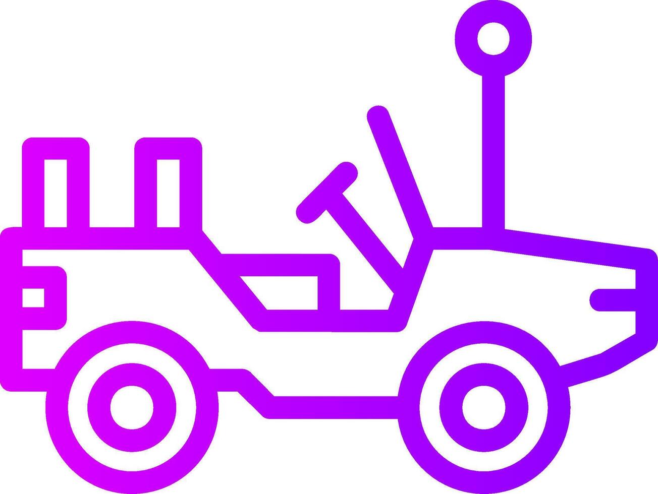 Jeep Linear Gradient Icon vector