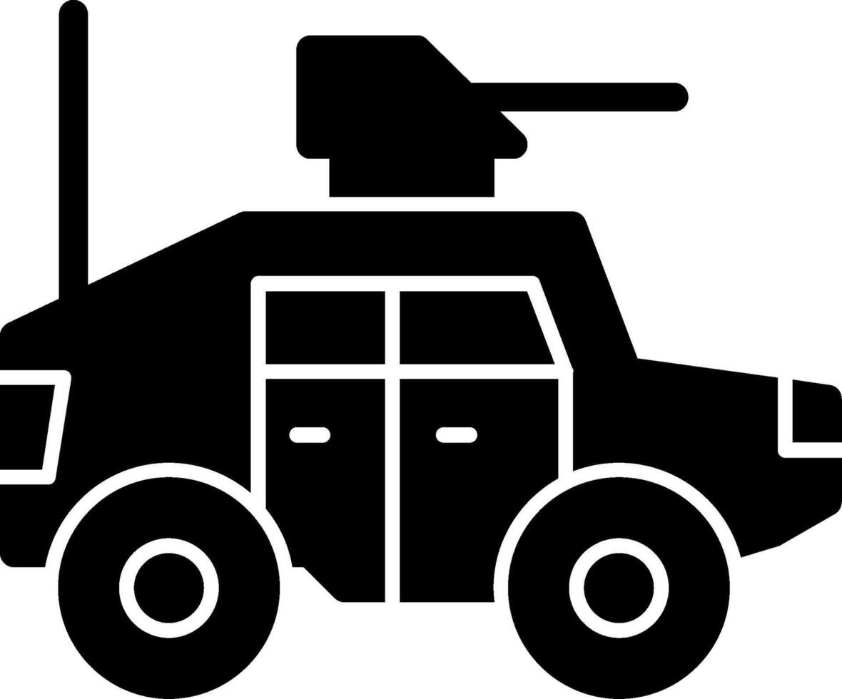 Humvee Glyph Icon vector