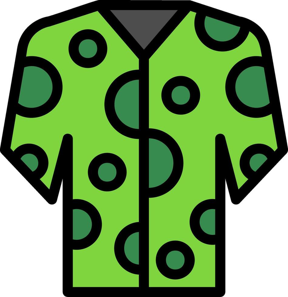 Camouflage clothing Line Filled Icon vector