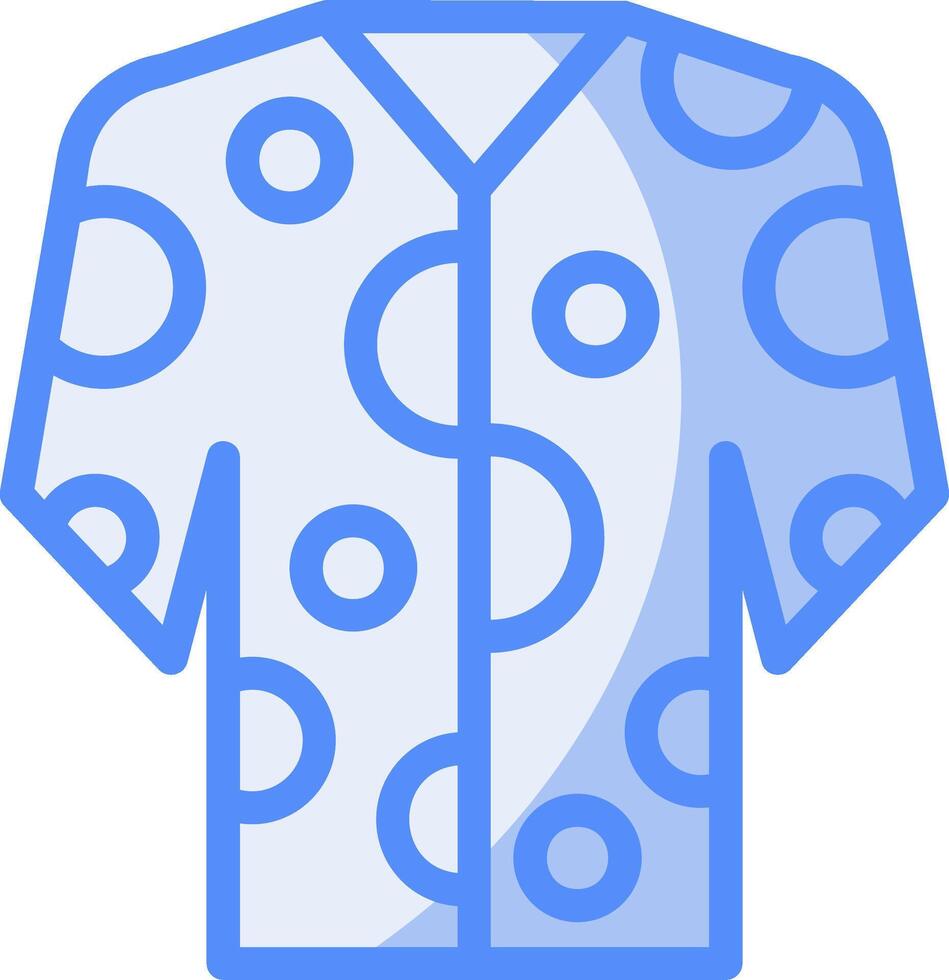 Camouflage clothing Line Filled Blue Icon vector