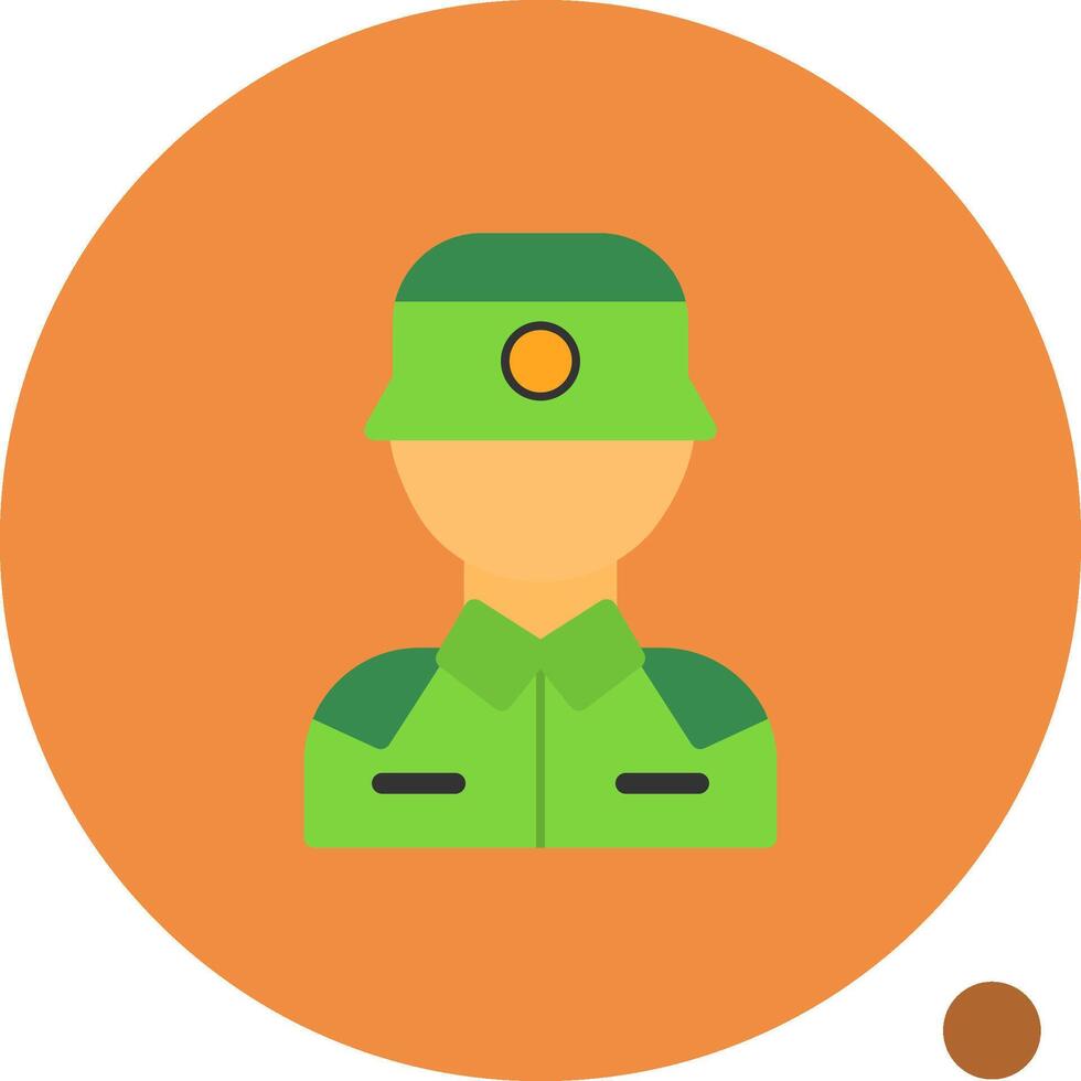 militar policía plano sombra icono vector