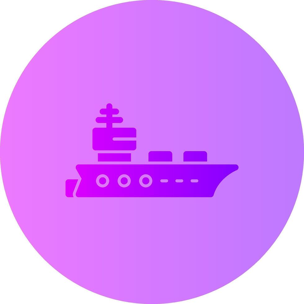 Aircraft carrier Gradient Circle Icon vector