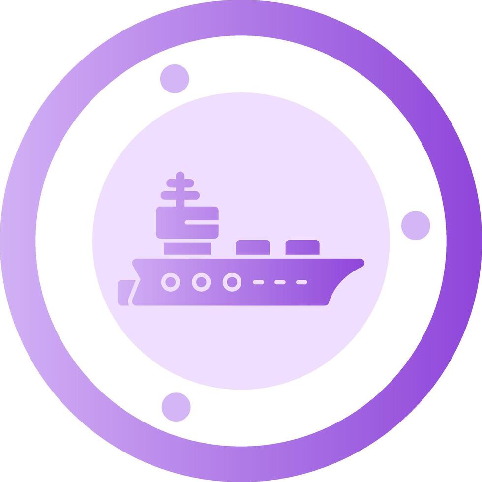 Aircraft carrier Glyph Gradient Icon vector