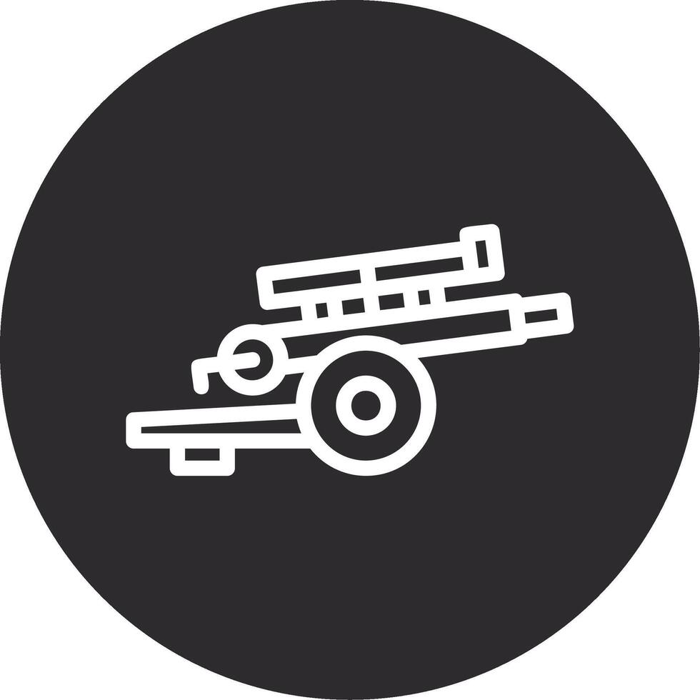 Artillery gun Inverted Icon vector