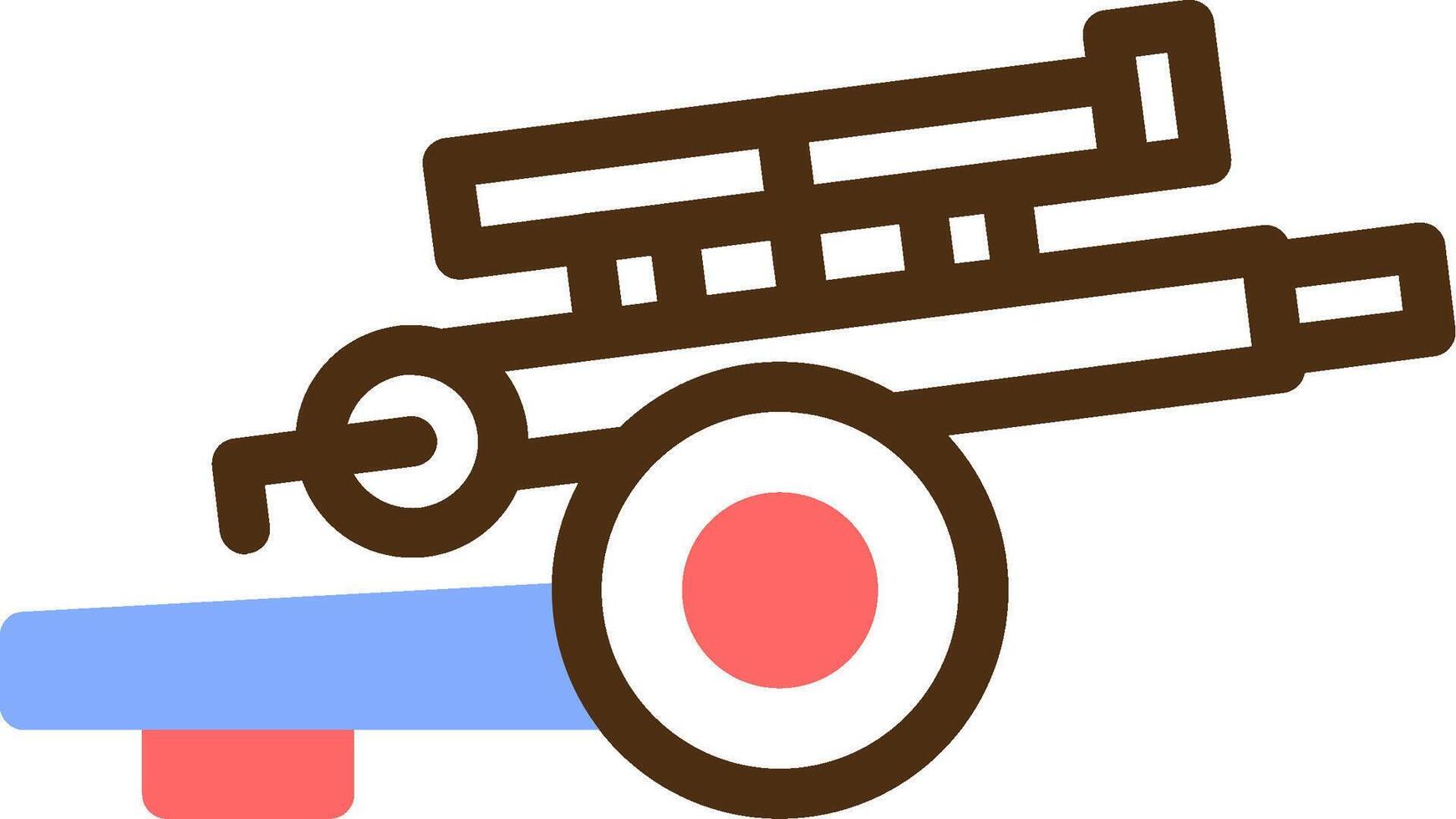 Artillery gun Color Filled Icon vector