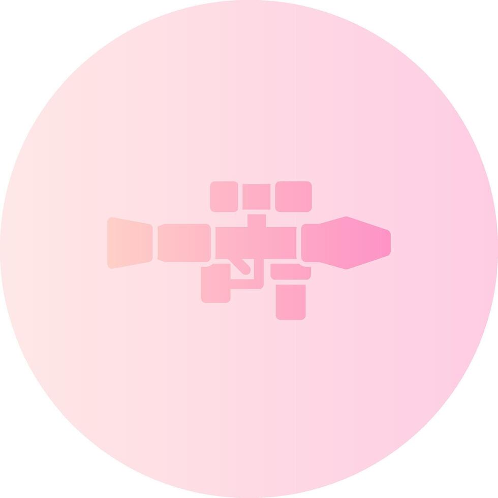 Rocket launcher Gradient Circle Icon vector