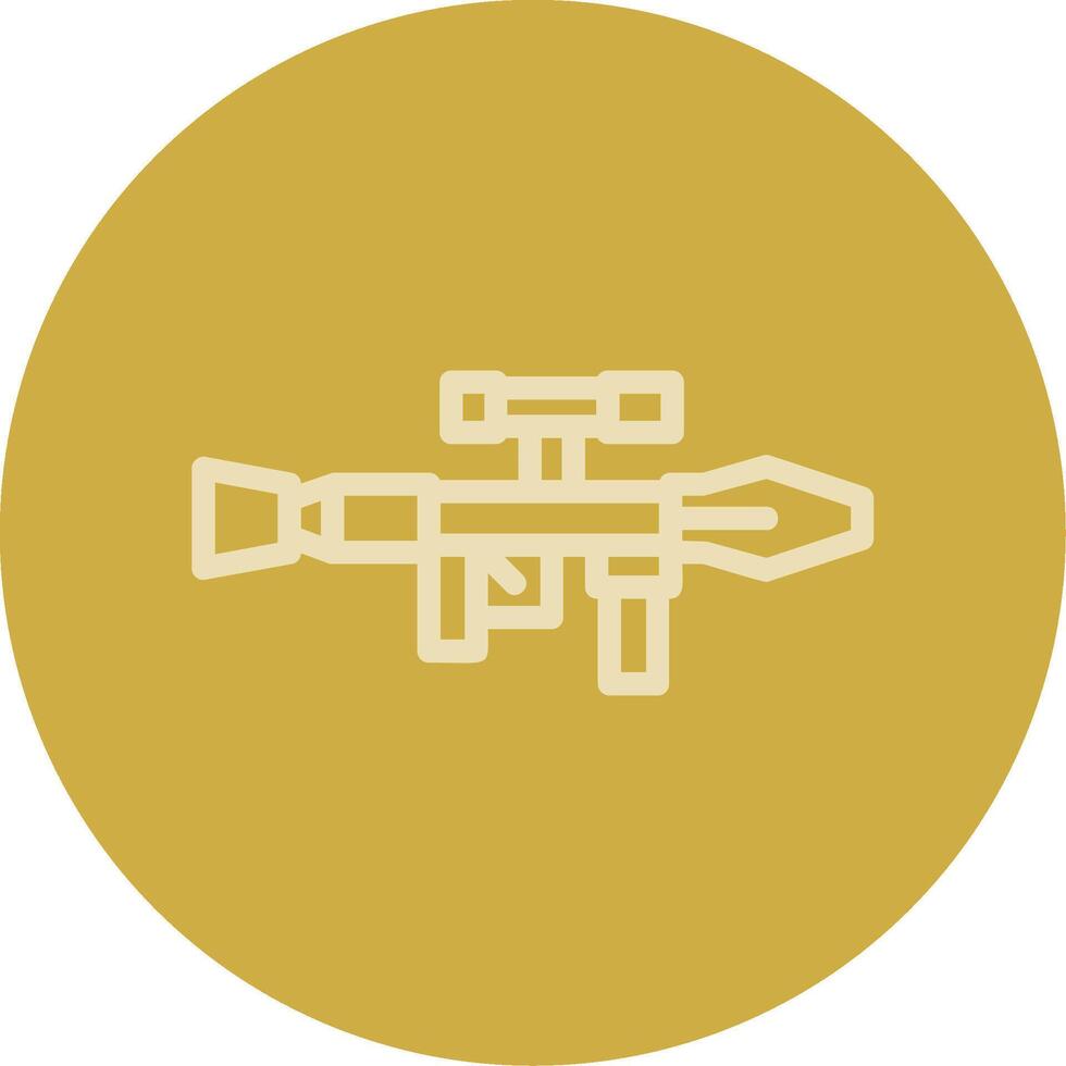 Rocket launcher Line Multi color Icon vector