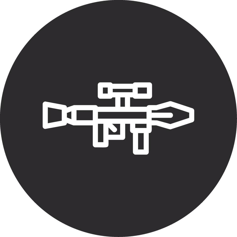 Rocket launcher Inverted Icon vector