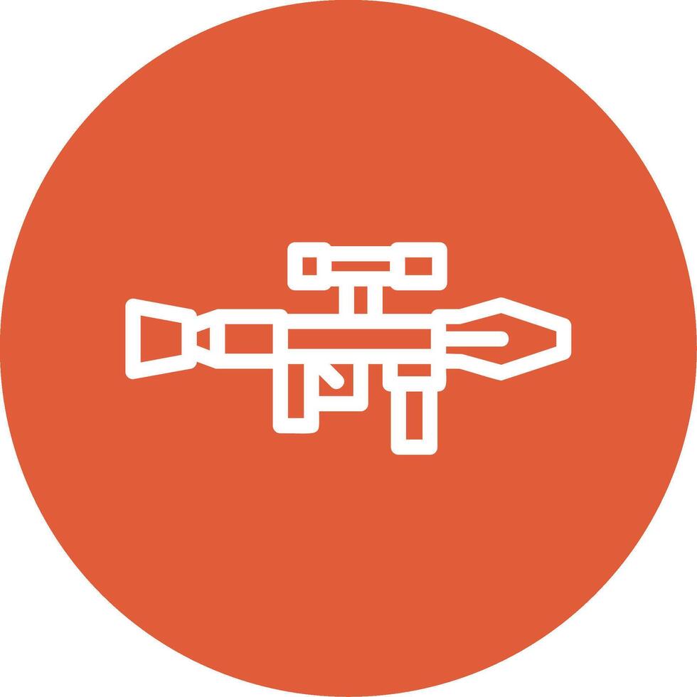 Rocket launcher Outline Circle Icon vector