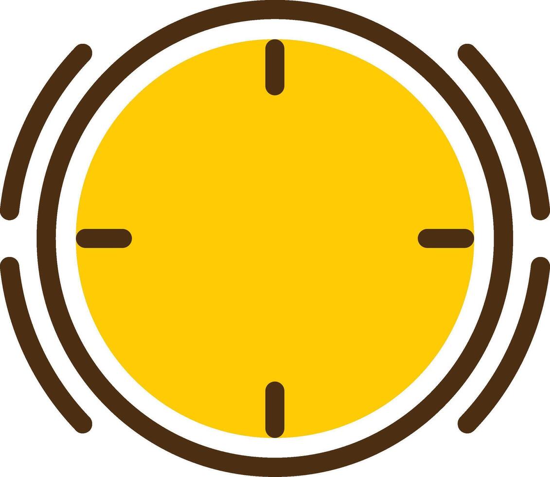 Helicopter pad Yellow Lieanr Circle Icon vector