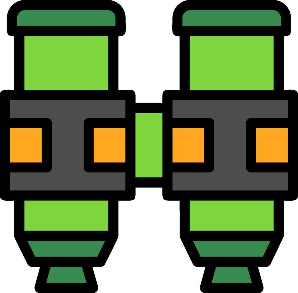 Military binoculars Line Filled Icon vector