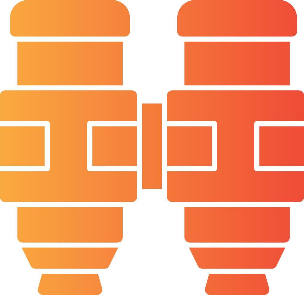 Military binoculars Solid Multi Gradient Icon vector