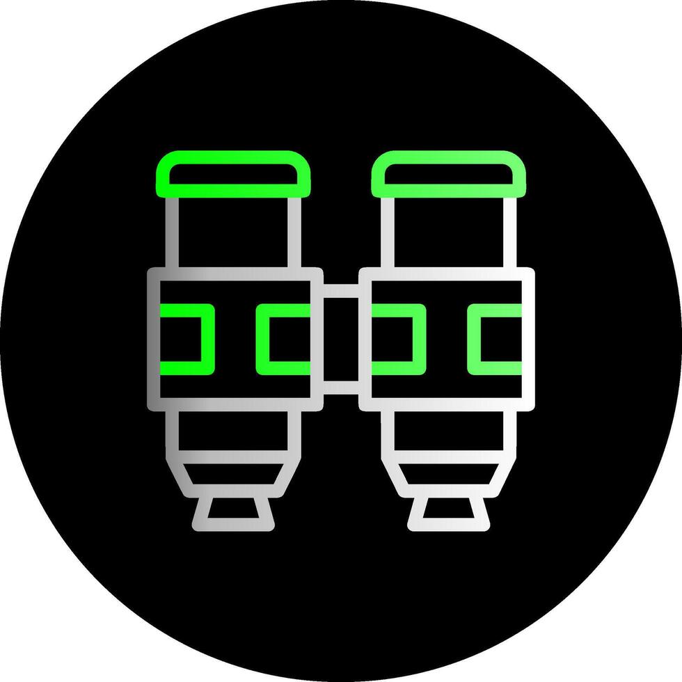 Military binoculars Dual Gradient Circle Icon vector