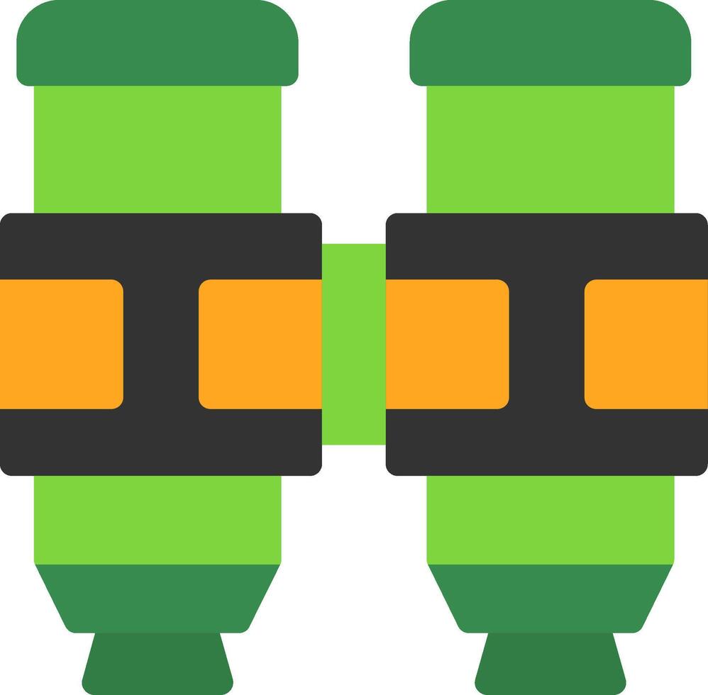 Military binoculars Flat Icon vector