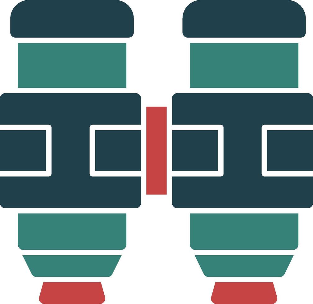 Military binoculars Glyph Two Color Icon vector