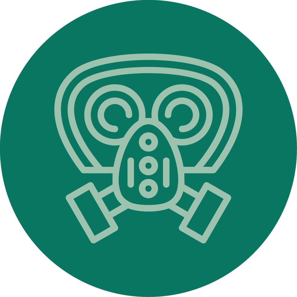 Gas mask filter Line Multi color Icon vector