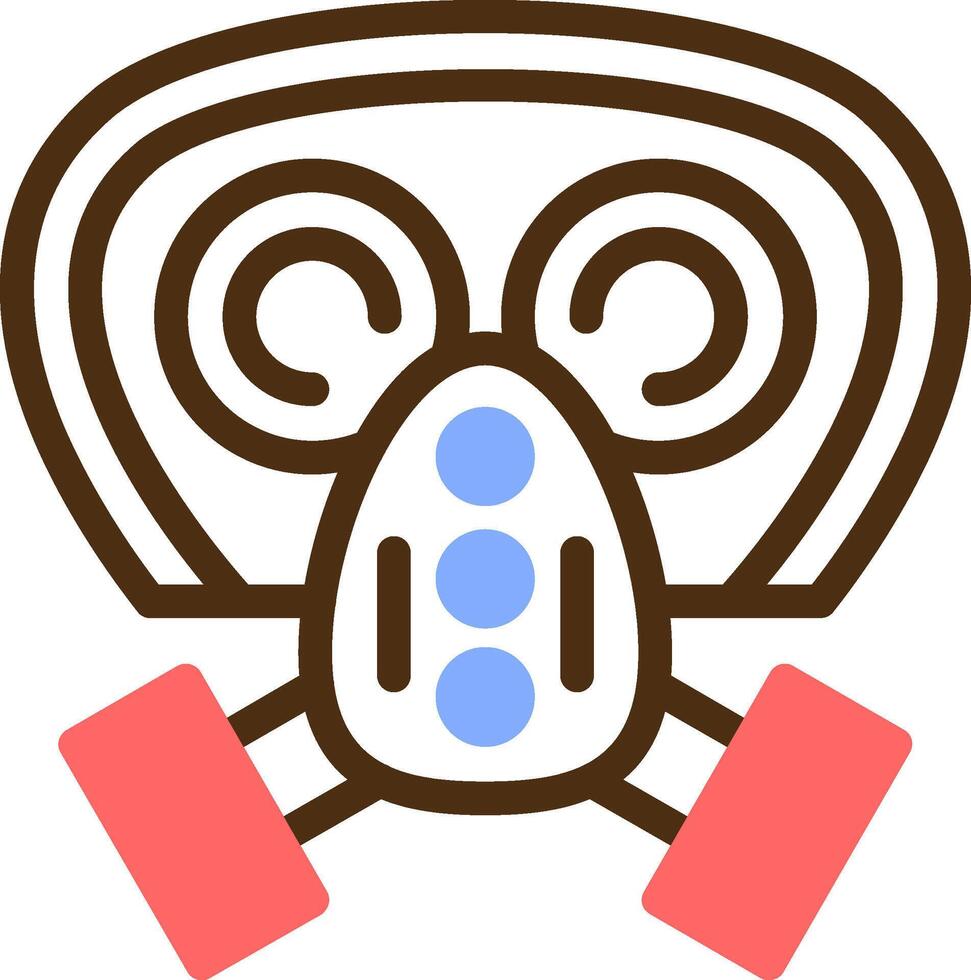 Gas mask filter Color Filled Icon vector