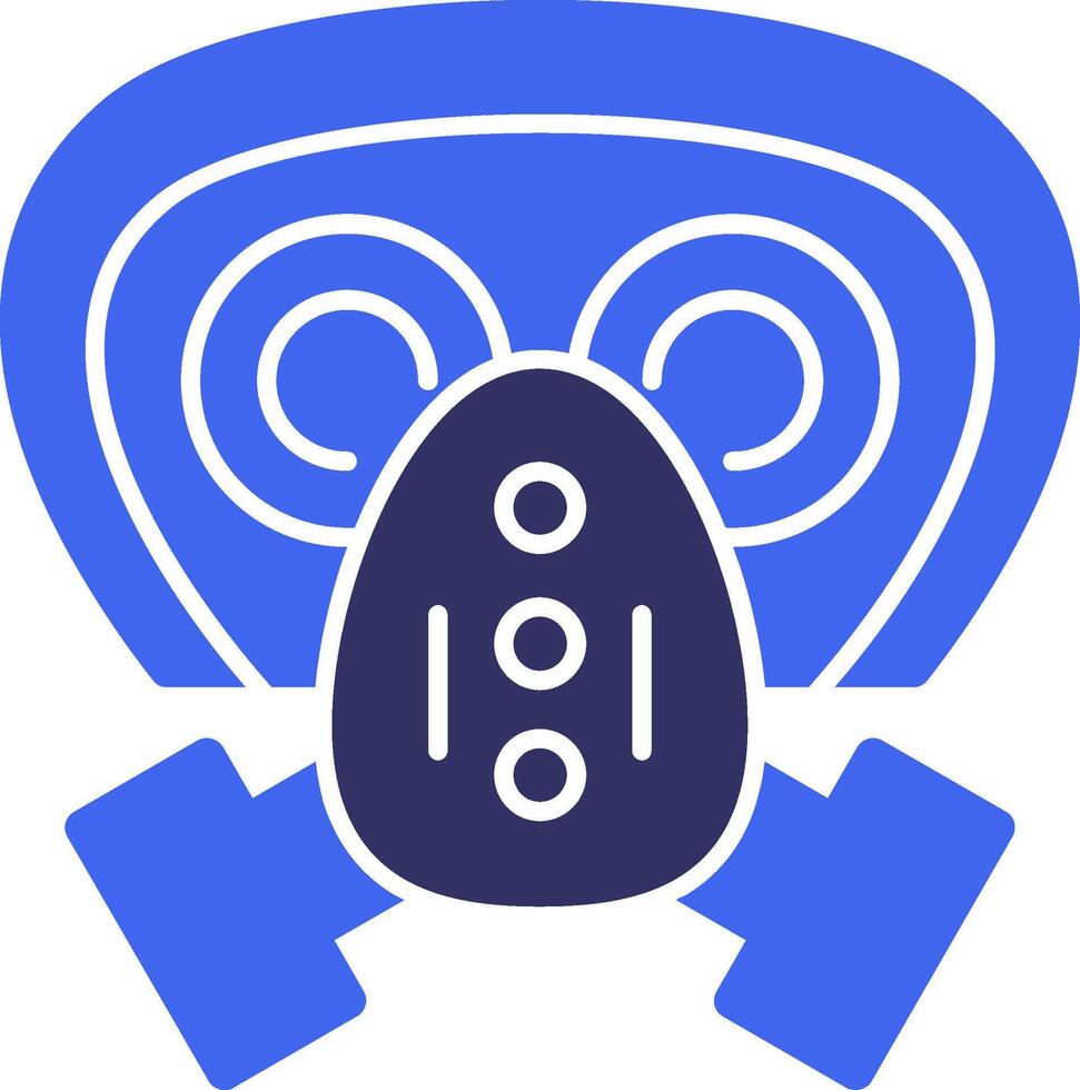 Gas mask filter Solid Two Color Icon vector