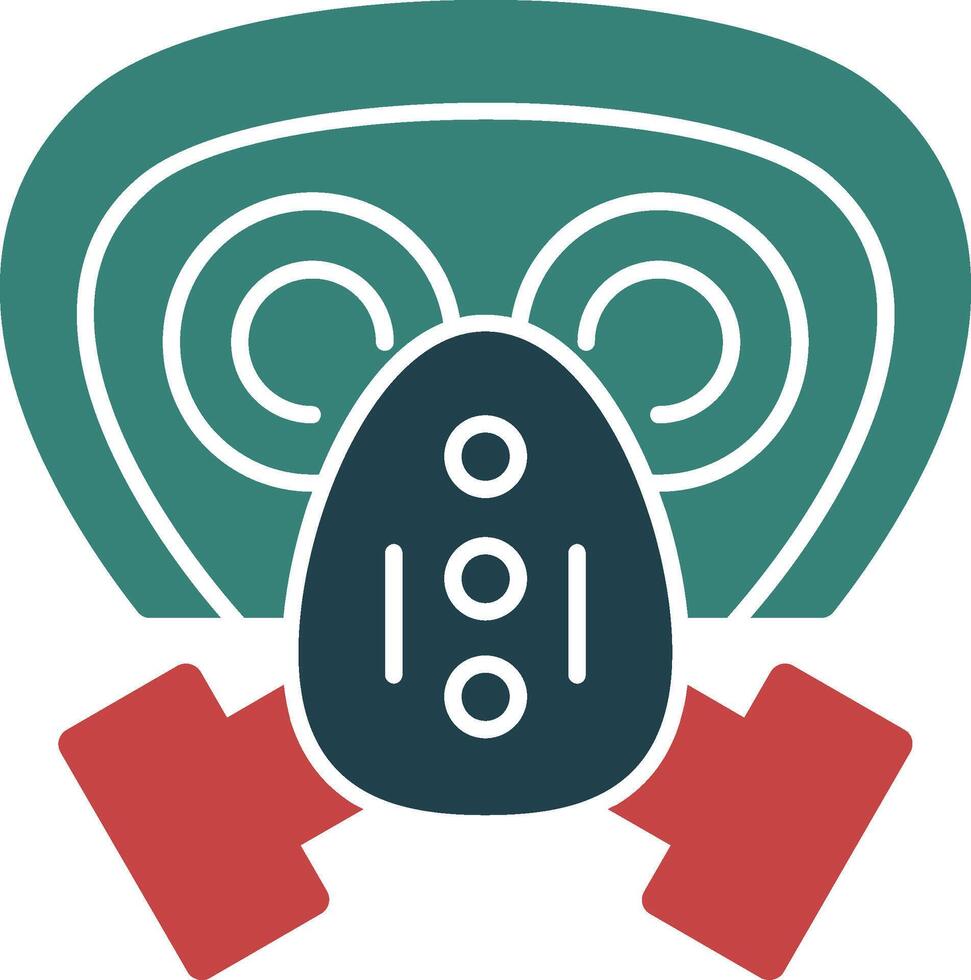 Gas mask filter Glyph Two Color Icon vector
