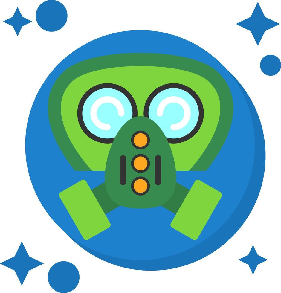 Gas mask filter Tailed Color Icon vector