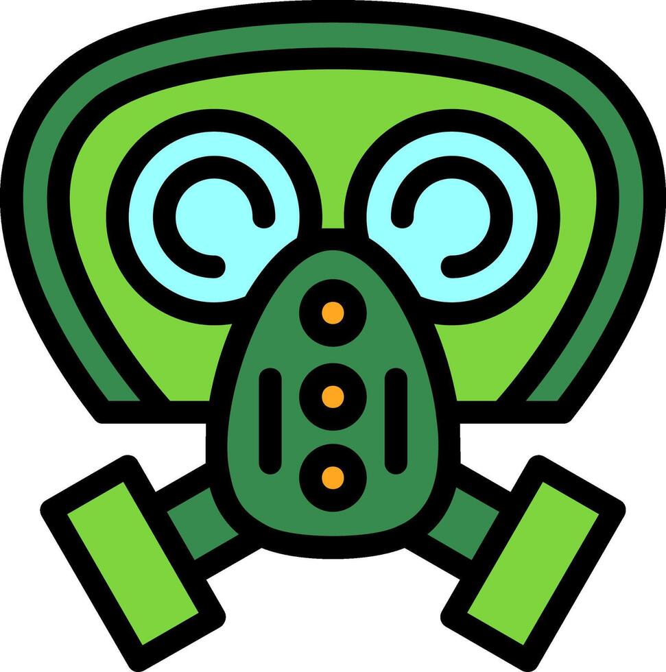 Gas mask filter Line Filled Icon vector