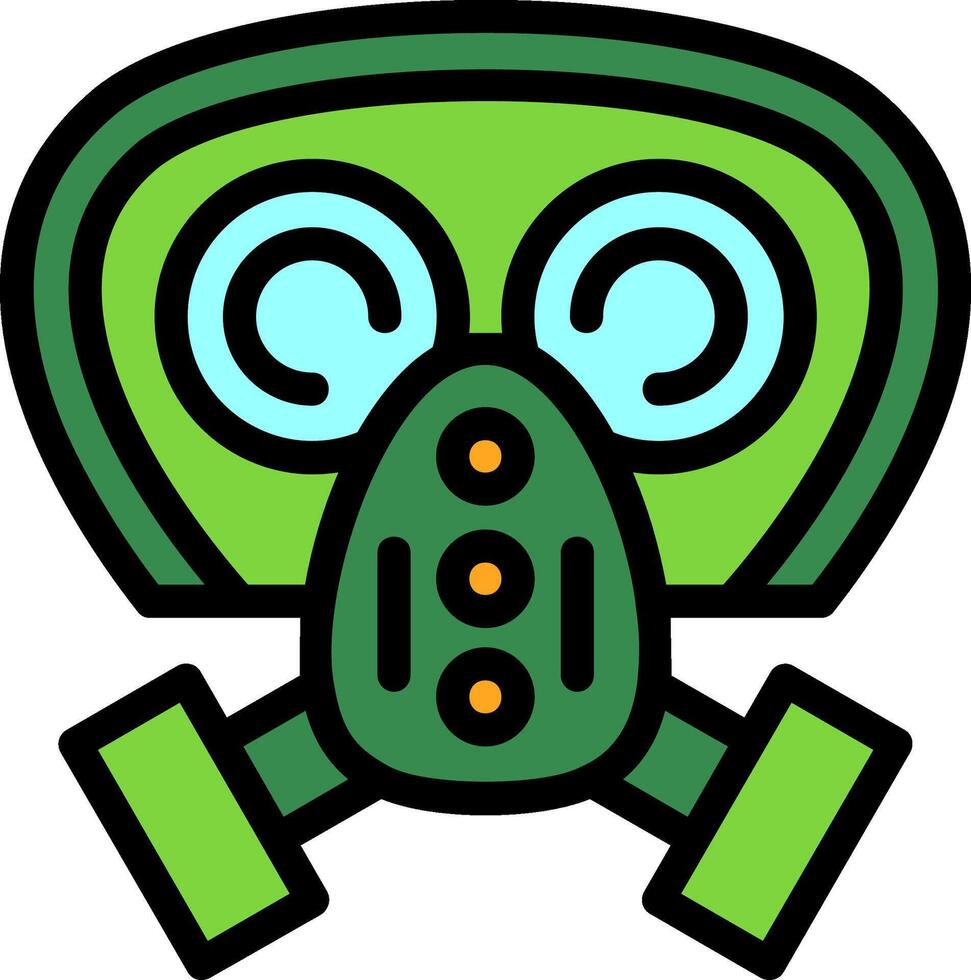 Gas mask filter Line Filled Icon vector