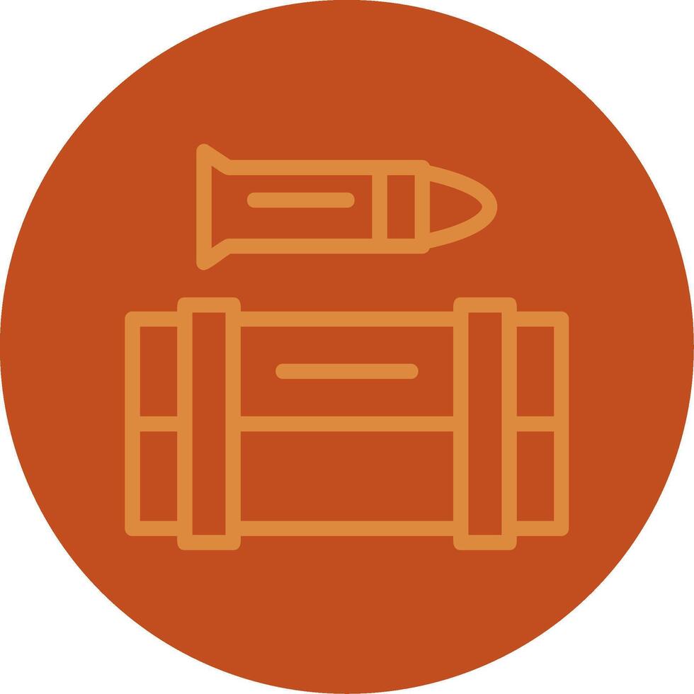 Ammunition box Line Multi color Icon vector